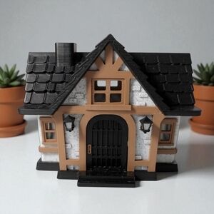 Charming Black and Tan Miniature House Decor